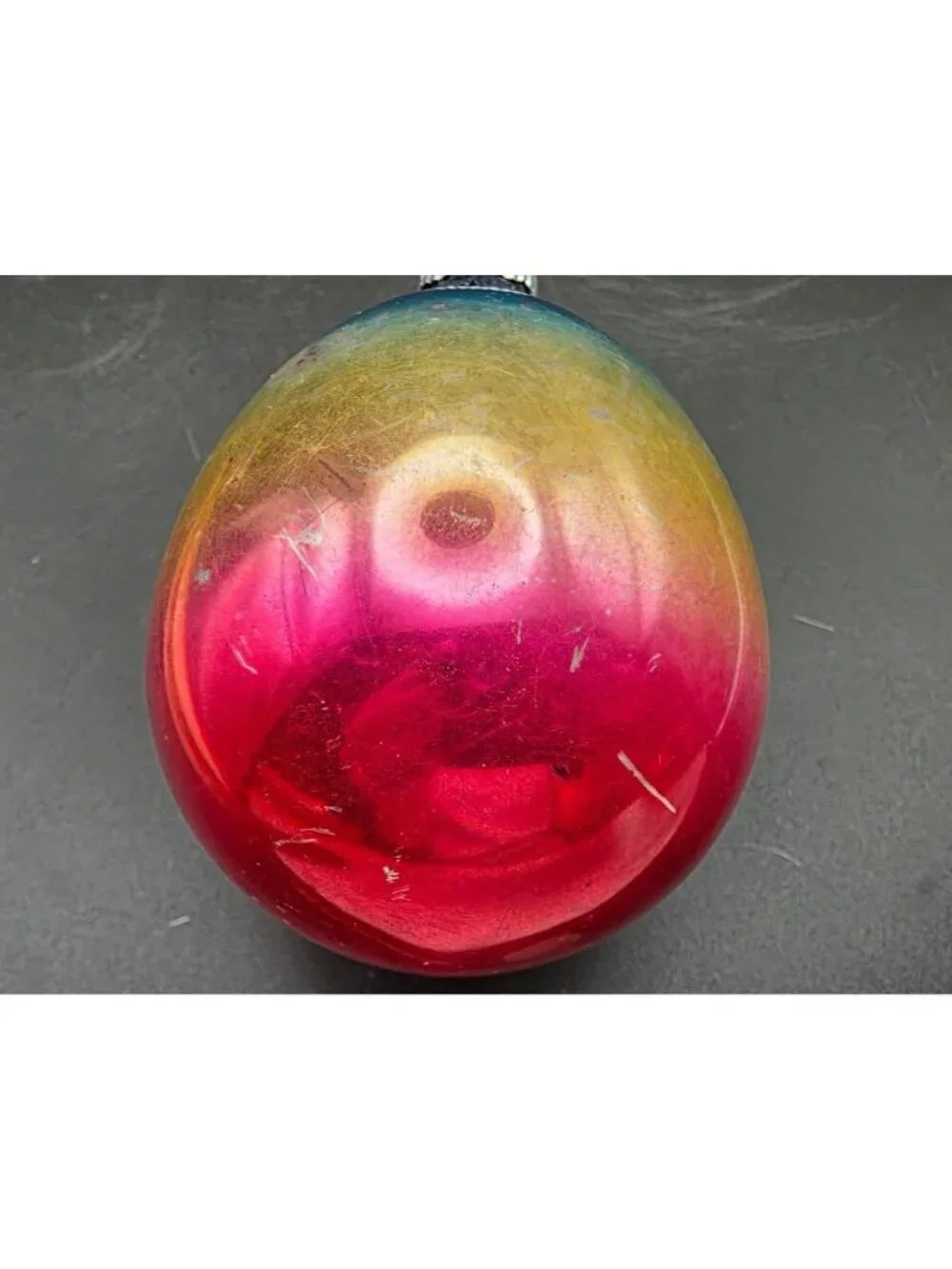 Vintage MCM Shiny Brite Ombre Tear Drop Mercury Glass Christmas Ornament